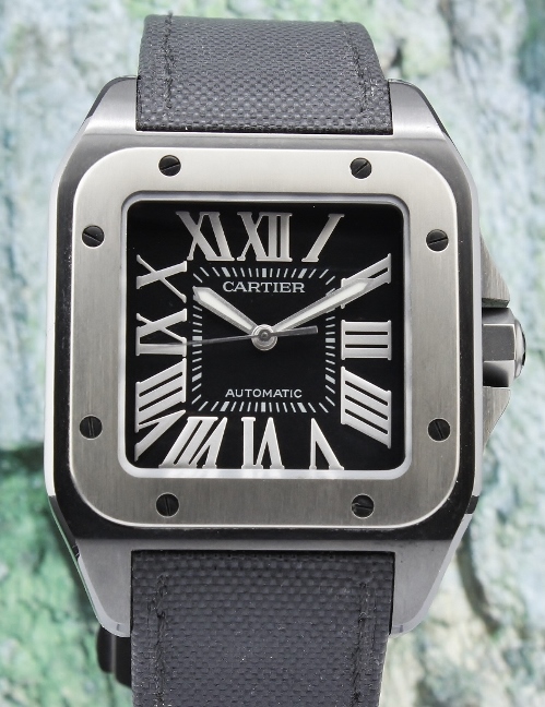 (image for) LIKE NEW CARTIER SANTOS 100 XL TITANIUM & ADLC AUTOMATIC / 2656